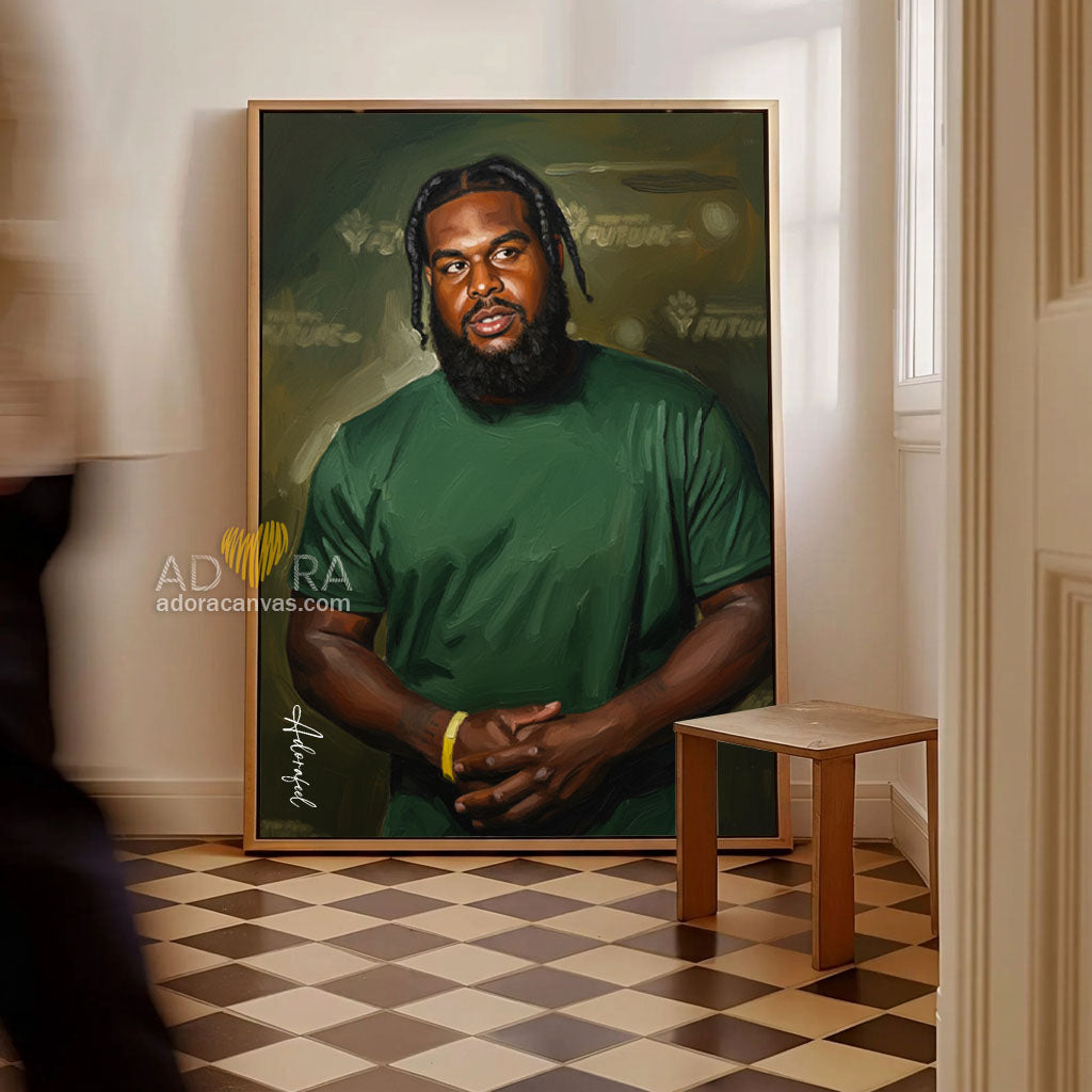 Adora Rasheed Walker Green Bay Packers Oil Painting 1.0