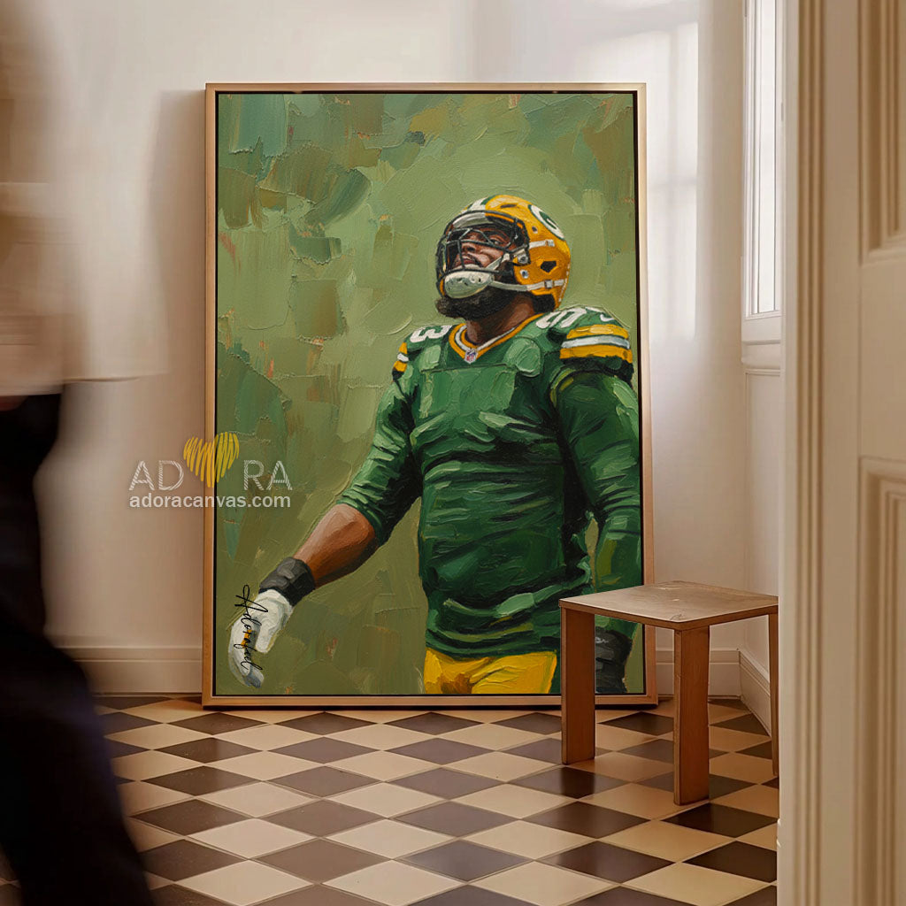 Adora Rasheed Walker Green Bay Packers Oil Painting 2.0