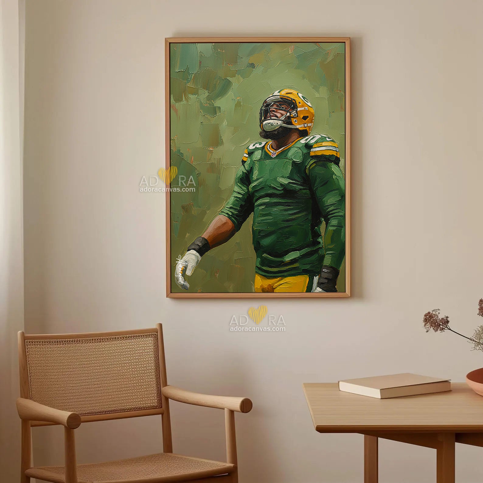Adora Rasheed Walker Green Bay Packers Oil Painting 2.0