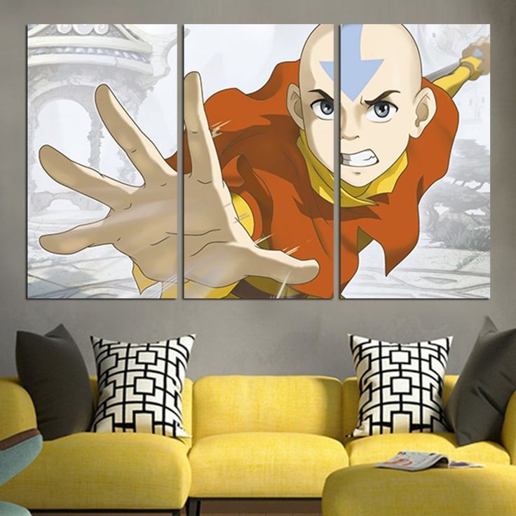 Avatar The Last Airbender Aang Attack Wall Canvas 2