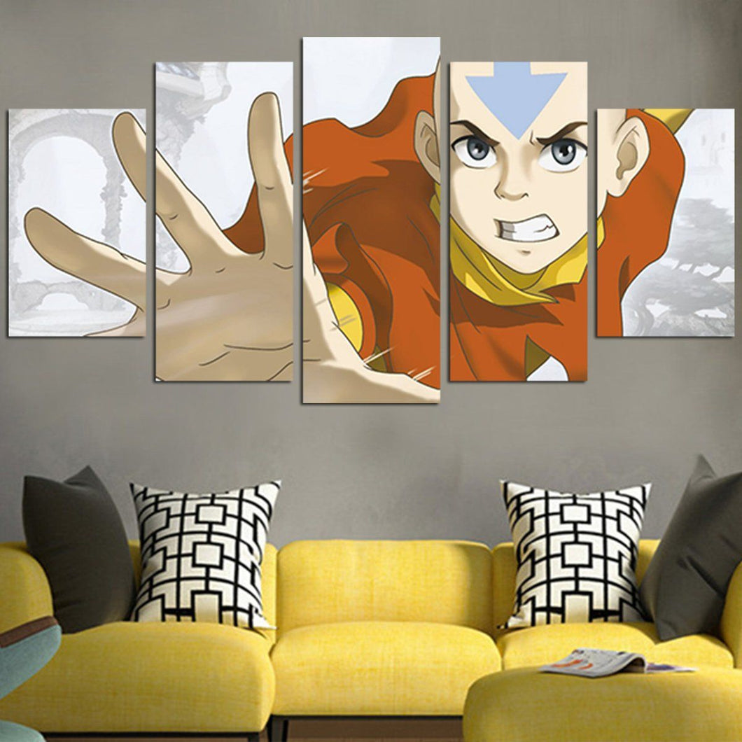 Avatar The Last Airbender Aang Attack Wall Canvas 1
