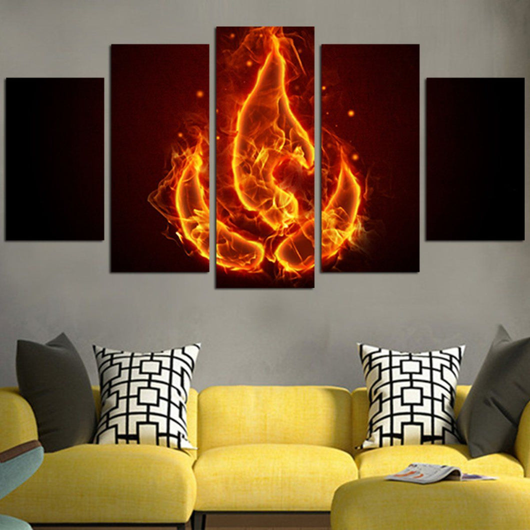 Avatar The Last Airbender Fire Symbol Wall Canvas