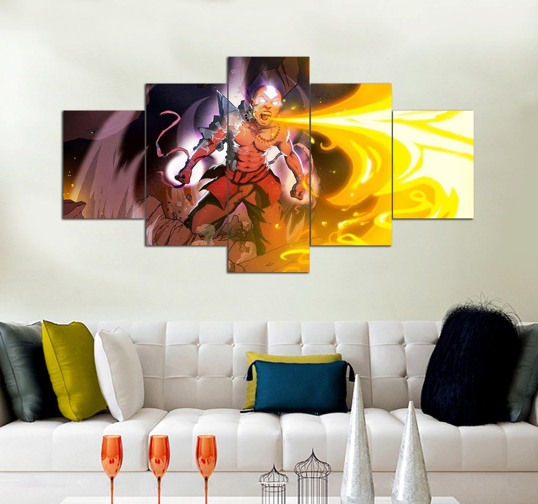 Avatar the Last Airbender Aang Fire Wall Art Canvas