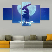 Load image into Gallery viewer, Berserk Guts Moon Shadow Wall Art Canvas 1
