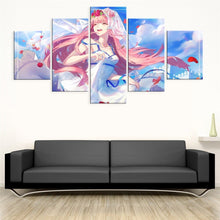 Load image into Gallery viewer, Darling in the FranXX Zero Two Wedding Dress Wall Canvas
