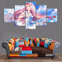 Load image into Gallery viewer, Darling in the FranXX Zero Two Wedding Dress Wall Canvas
