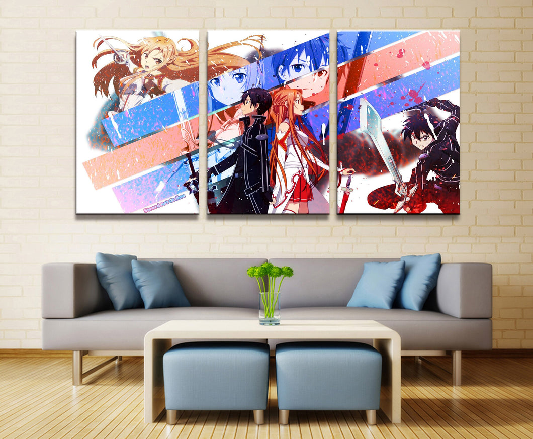 Sword Art Online Characters Wall Art Canvas