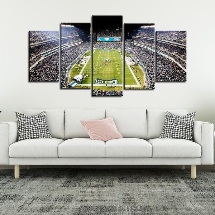 Philadelphia Lincoln Financial Field 5 Pieces Wall Painting Canvas