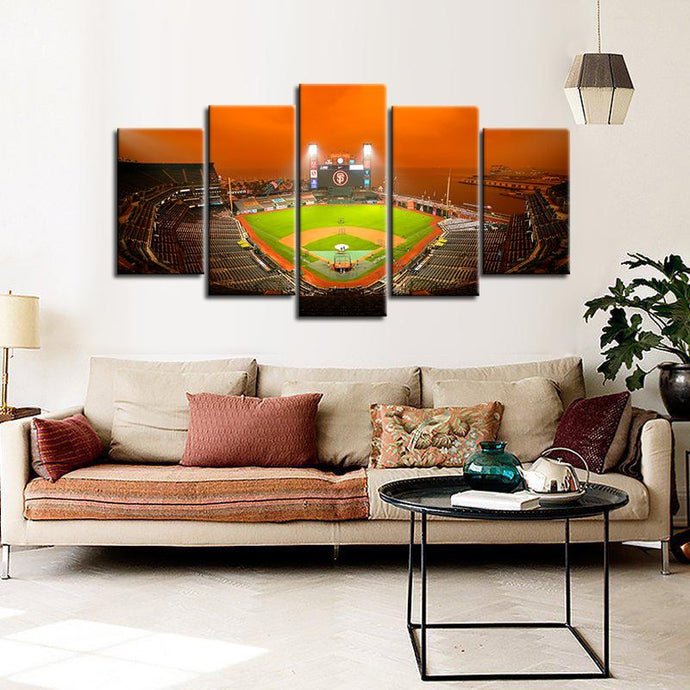 San Francisco Oracle Park 5 Pieces Wall Painting Canvas